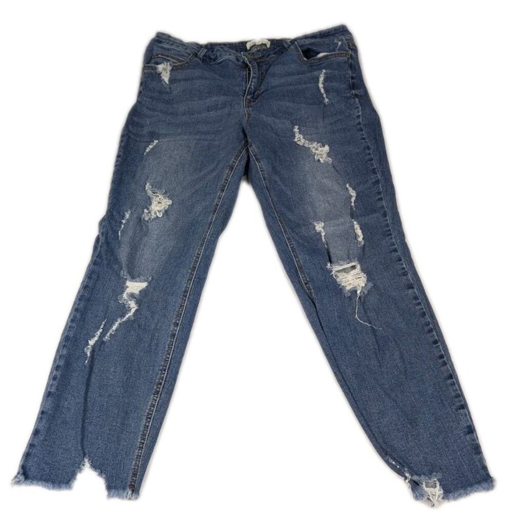 ELOQUII DESTRUCTED SKINNY JEANS SIZE 16